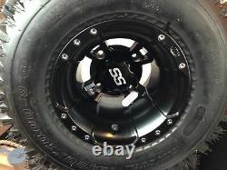 SET 4 YAMAHA BANSHEE WARRIOR 350 BLACK ITP SS112 Rims Qaudboss Tires Wheels kit