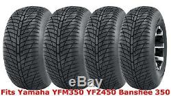 Set 4 21x7-10 & 20x10-9 Yamaha YFM350 YFZ450 Banshee 350 Hi-speed ATV tires