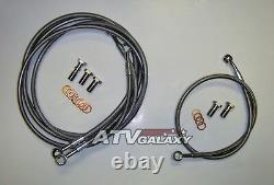 Streamline Steel Braided Front & Rear Brake Lines Steel Yamaha Banshee 350