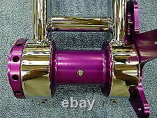 YAMAHA BANSHEE YFZ350 AXLE BEARING CARRIER 35mm with BRAKE KIT, PURPLE ANODIZED