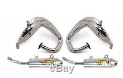 Yamaha 350 Banshee FMF Complete Fatty Gold Exhaust Pipe Silencers Power Core 2