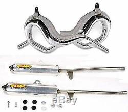 Yamaha 350 Banshee FMF Complete Fatty Gold Exhaust Pipe Silencers Power Core 2