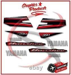 Yamaha Banshee 2003 Model Red Decals Graphics Black Fenders Custom Premium Vinyl