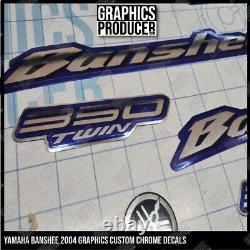 Yamaha Banshee 350 CHROME Decals BLUE HIGH TECH THIN GRAPHICS NEW 2004 NEW