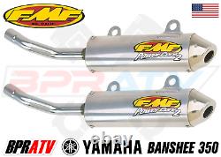 Yamaha Banshee 350 FMF Full Exhaust Fatty Pipes PowerCore 2 II Silencers Set Kit