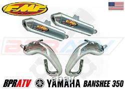 Yamaha Banshee 350 FMF Full Exhaust Fatty Pipes PowerCore 2 II Silencers Set Kit