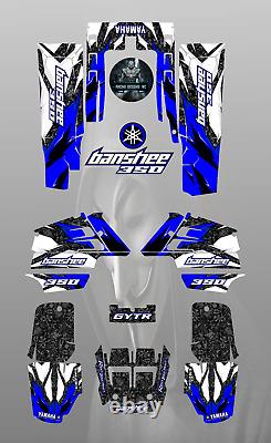 Yamaha Banshee 350 full graphics kit sticker decals