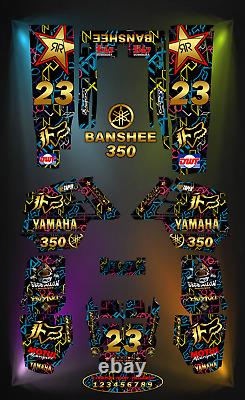 Yamaha Banshee 350 full graphics kit sticker decals