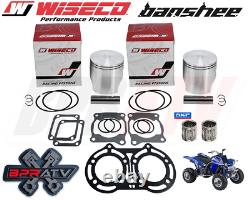 Yamaha Banshee 66mm +2 Cylinder Pair Wiseco Pistons Top End Gaskets Top End Kit