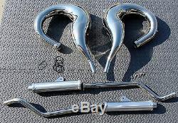 Yamaha Banshee CHROME in frame SHEARER drag pipes small bore 87-06 AIRBOX STYLE