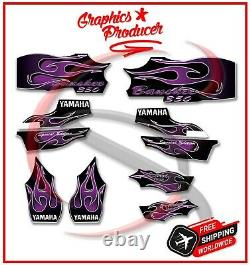 Yamaha Banshee Decals 2006 Black And Purple Full Set Graphics For OEM Fenders