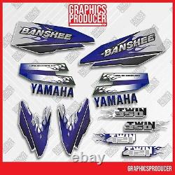Yamaha Banshee Decals Graphics 1998 1999 2000 Replica Flame Design Full Kit NEW