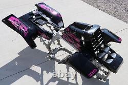 Yamaha Banshee Fenders + Gas Tank Plastic + Grill + Graphics Black Pink