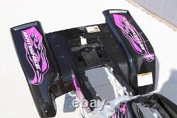 Yamaha Banshee Fenders + Gas Tank Plastic + Grill + Graphics Black Pink