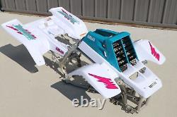 Yamaha Banshee Fenders + Gas Tank Plastic + Grill + Graphics White + Teal 1992