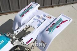 Yamaha Banshee Fenders + Gas Tank Plastic + Grill + Graphics White + Teal 1992