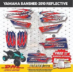 Yamaha Banshee Full Graphic 2010 REFLECTIVE Stickers FREE WARNING STICKERS NEW