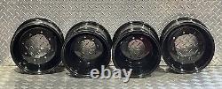 Yamaha Banshee Raptor Yfz Yfz450r 450r ATV FRONT REAR WHEELS BLACK 9x8 & 10x5
