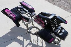 Yamaha Banshee fenders + gas tank plastic + grill + graphics BLACK PINK