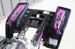 Yamaha Banshee fenders + gas tank plastic + grill + graphics BLACK PINK