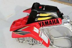 Yamaha Banshee fenders + gas tank plastic + grill + graphics BLACK & RED 1999