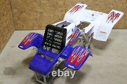 Yamaha Banshee fenders + gas tank plastic + grill + graphics RED WHITE BLUE 2010