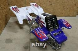 Yamaha Banshee fenders + gas tank plastic + grill + graphics RED WHITE BLUE 2010