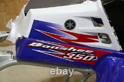 Yamaha Banshee fenders + gas tank plastic + grill + graphics RED WHITE BLUE 2010
