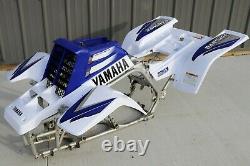 Yamaha Banshee fenders + gas tank plastic + grill + graphics WHITE & BLUE 1998
