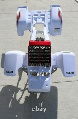 Yamaha Banshee fenders + gas tank plastic grill graphics WHITE CHERRY RED 2004