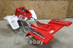 Yamaha Banshee fenders + gas tank plastic + grill + graphics WHITE & RED 2009
