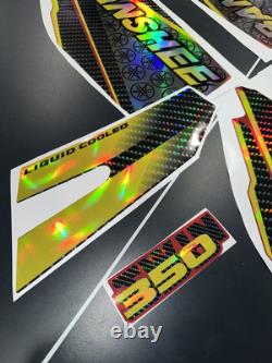 Yamaha banshee full graphics decals kit 1999 THICK AND HIGH GLOSS HOLOGRAPHIC