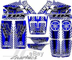 Yamaha banshee full graphics kit blue. THICK AND HIGH GLOSS